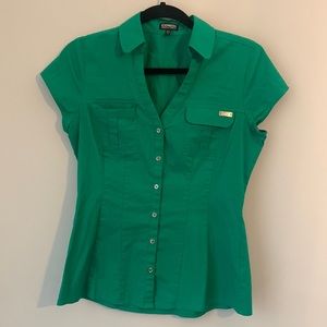 Express Essential Stretch Button Down